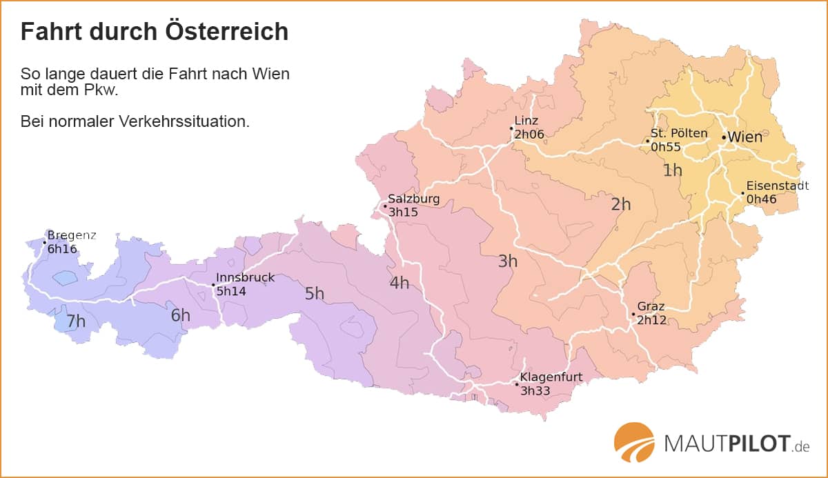 Fahrt durch Österreich